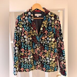 Boden velvet floral blazer